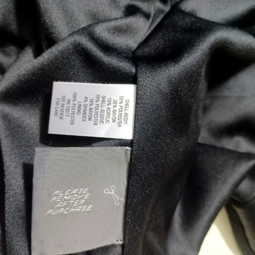 Dana Buchman, Sleek Open Front, Black & White Jacket/Blazer Size: 10